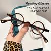 New Fashion Small Round Frame Women'S Reading Glasses Retro Ultra Light Neutral Hd Personalized Anti Blue Light Glasses