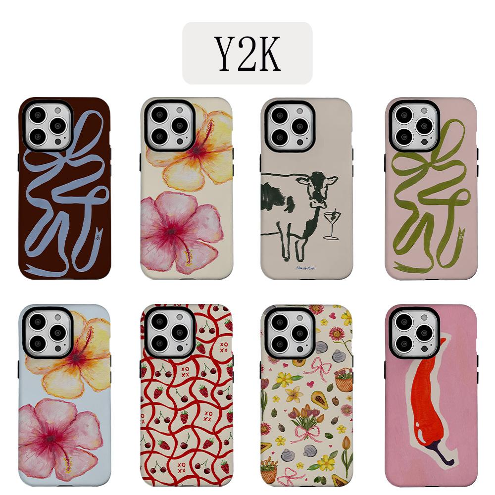 Роскошный чехол для телефона в стиле Y2K с бантами для iPhone 17 16e 16 15 14 13 12 11 X XS XR XSMAX 7 8 Air Pro Max Plus Роскошный двухслойный