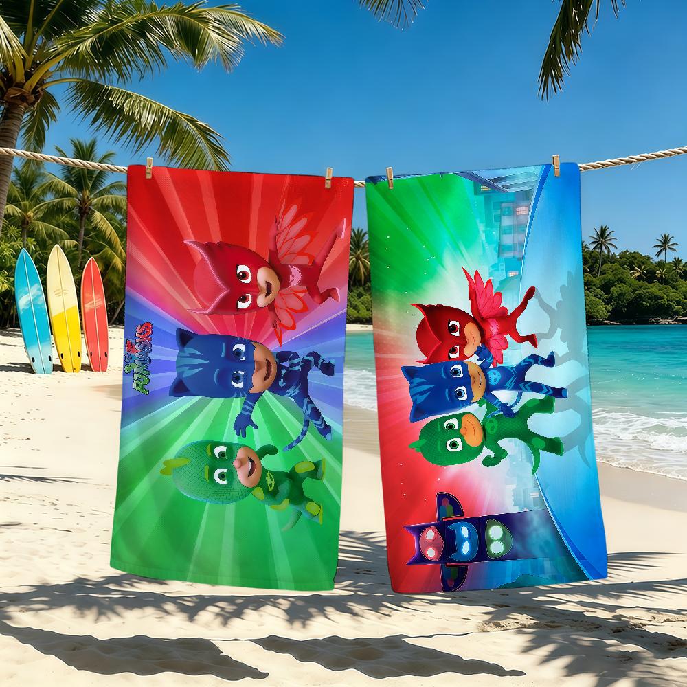Cartoon P-PJ M-Masks-ES Towel For Outdoor Camping Beach Towel Super Absorbent Quick-Drying Summer Towel