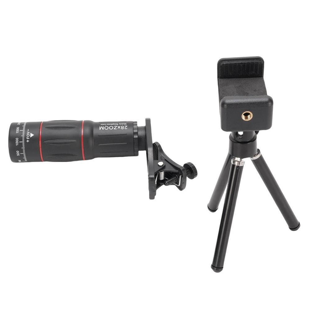 Phone Camera Lens Kit Fit for IOS Phone Universal 28X Telephoto Lens with 0.6X Wide Angle Lens 20X Macro Lens 198