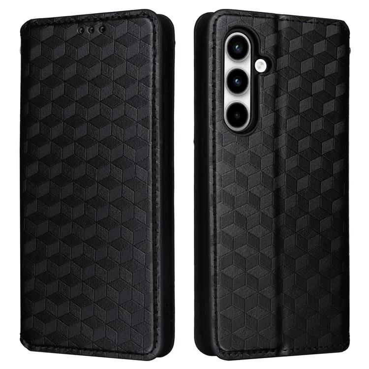 Для Samsung Galaxy A35 5G телефон кошелек кожаный чехол ромб тиснением