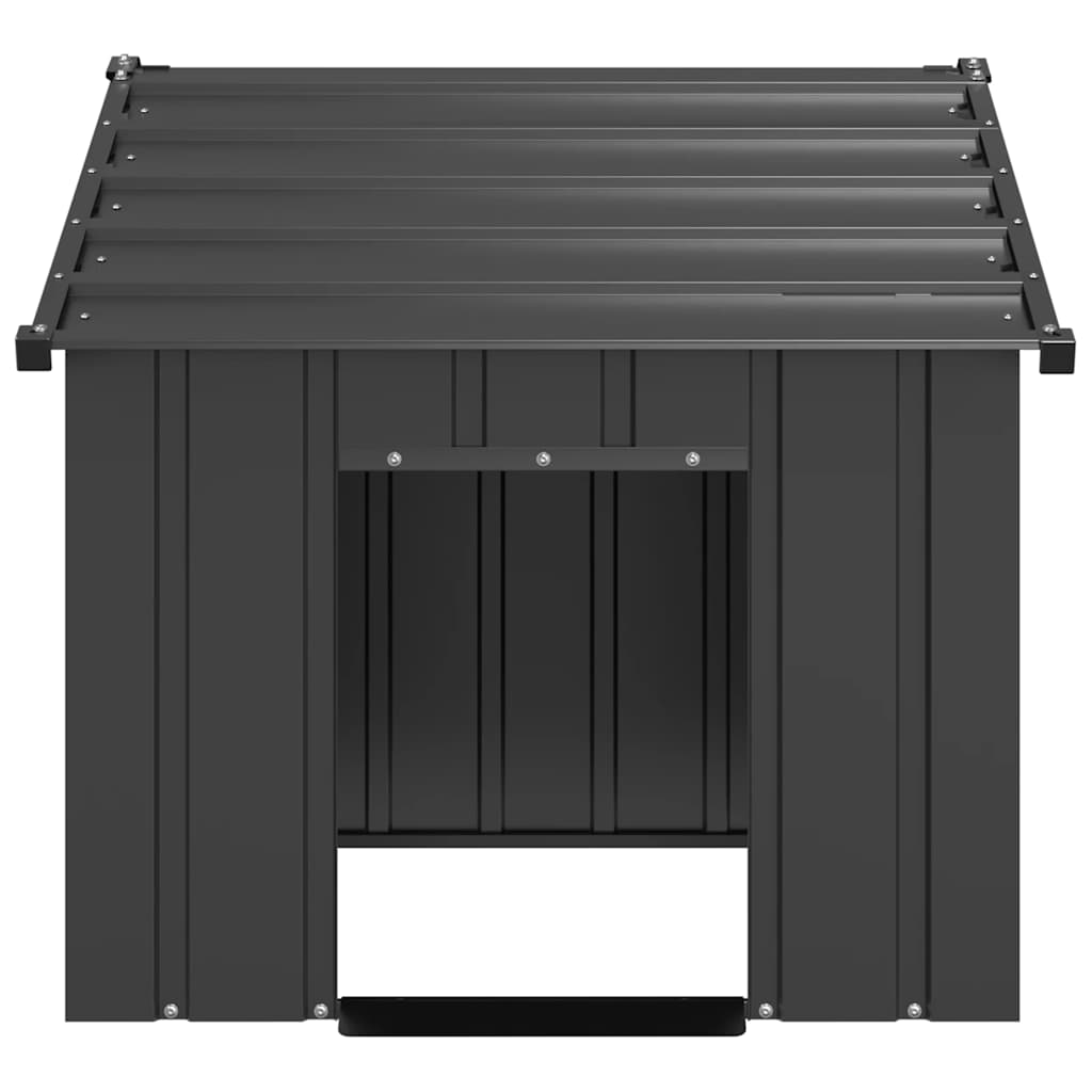 Dog House with Roof 83 x 130 x 85 cm Galvanized Steel