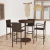 Day and Night - Day and Night Garden Bar Set 5 Pieces Brown Synthetic Rattan