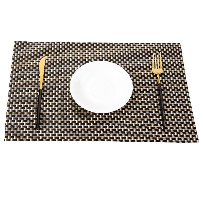 Simple and environmentally friendly Teslin PVC thermal insulation mat Western dining mat Easy to wash quick-drying non-slip hotel restaurant mat