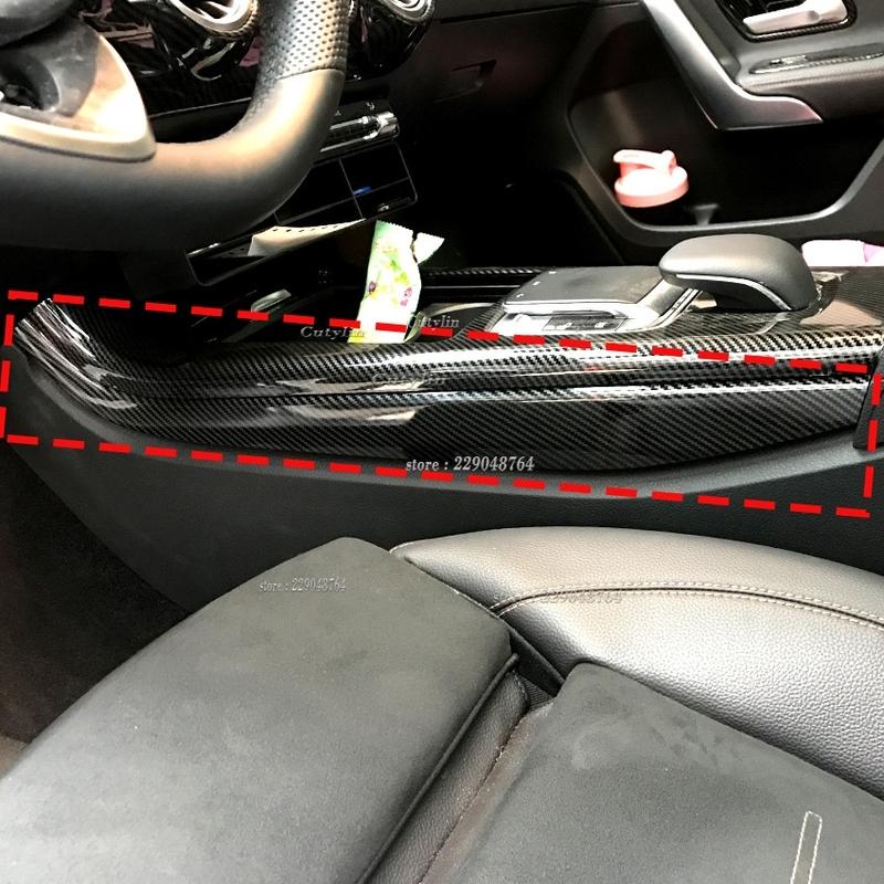 For Benz A Class W177 V177 - CLA C118 W118 abs Gear Shift Panel Strip Protection Cover Trim Frame Sticker Styling