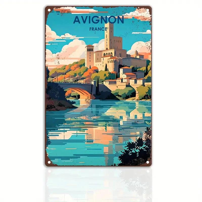 Vintage Travel The World Metal Sign MALAGA CROATIA FLORIDA Retro Poster Home Bar Room Pub Cafe Hotel Club Wall Decor Gift