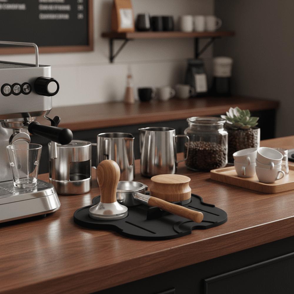 Silicone Material Coffee Tamper Mat Non-Slip Cat Paw Shaped Coffee Powder Press Seat Thick Durable Space Saving