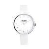 Klon Alphabet Time White Ver. Silver 33mm Watch, Stylish and Simple Design for Men and Women