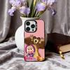 Милый Чехол для Телефона Маша и Медведи Для iPhone17,16,15,14,13,12,11 Plus,Pro Max Черный Конфетный серебристый чехол для телефона