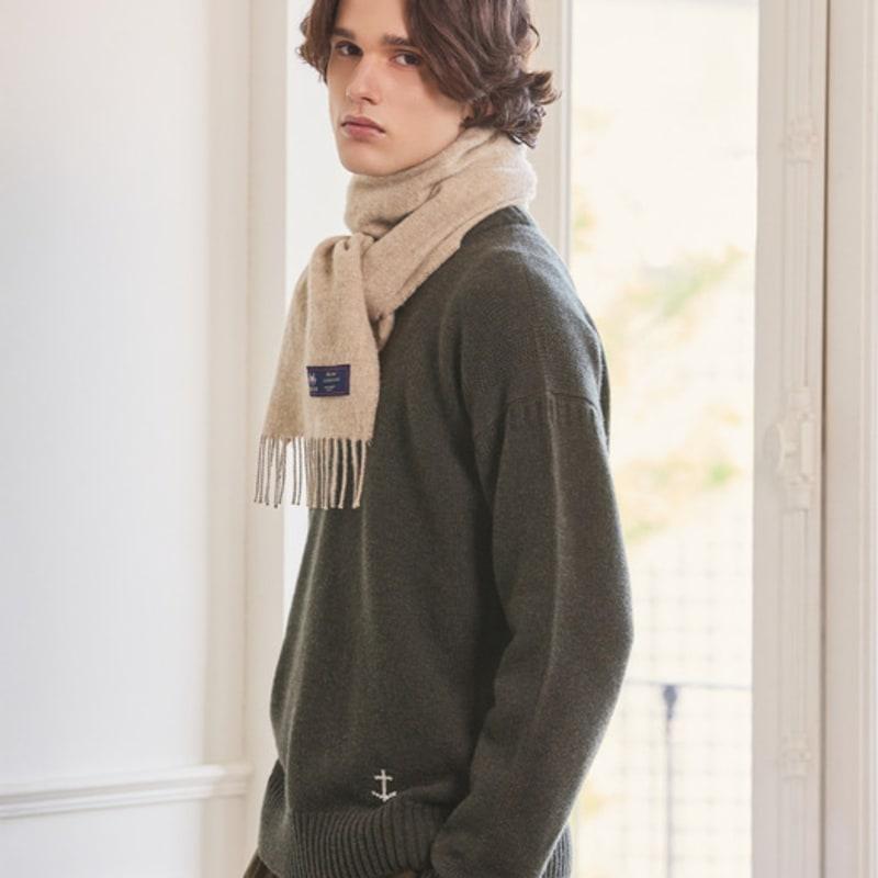 ABRAHAM MOON Шарф из мериносовой шерсти 25 см - Бежевый