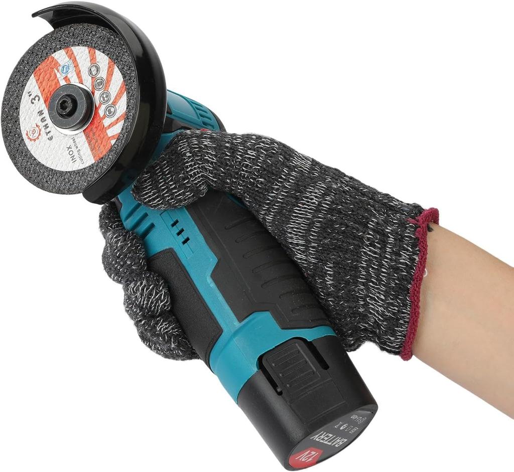 Mini Angle Grinder 500W Electric Grinding Tool Brushless Cordless Handheld Cutter with 2000mAh Battery for Grinding Cutting