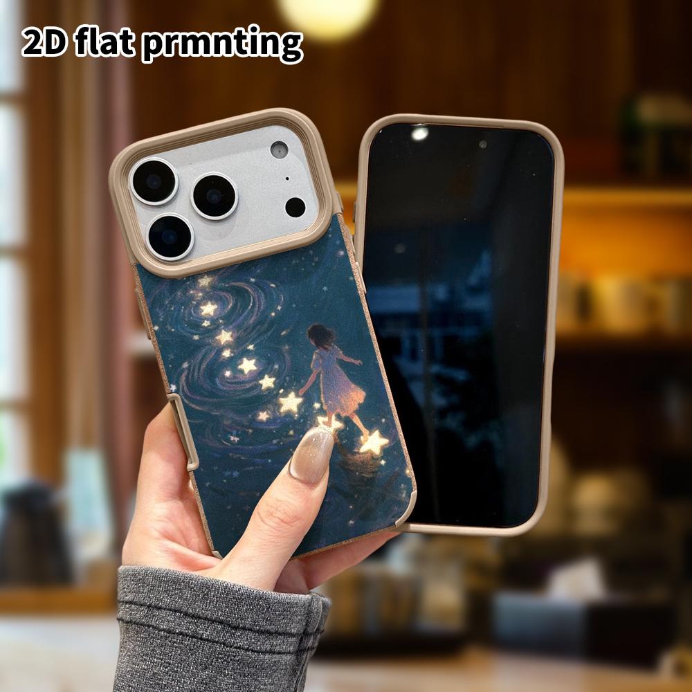 Phone Case: Lambskin 2D Flat Samsung Galaxy A34 A35 M05 M06 S20 S22 S21 FE Plus 5G Protective Case, Star Stepping Girl, Christmas and Halloween Gift