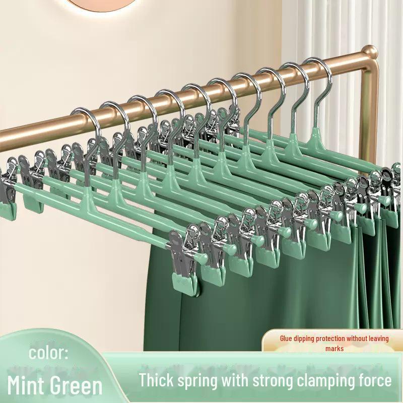 Non-slip Stainless Steel Trousers and Skirt Clip Hanger - Traceless Drying Solution