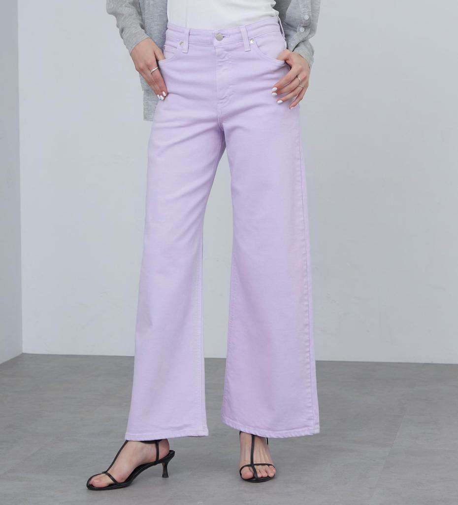 Lee Standard Wardrobe Широкие джинсы из денима, Брюки, Женские, Фиолетовые, Весна/Лето