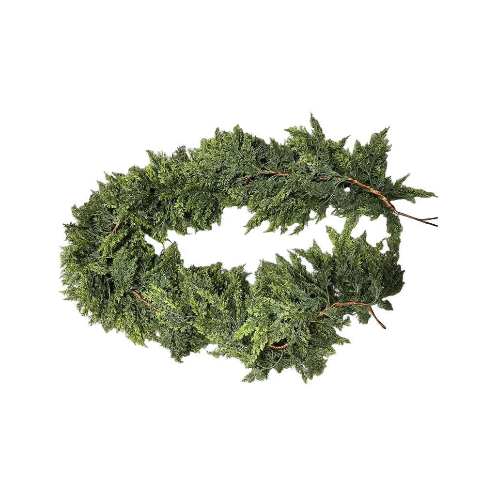 Artificial Simulation Christmas Leaf Cane Soft Feel Needle Vine Door Head Decoration Wall Hanging