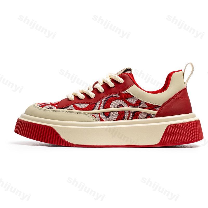 Fashion 2025 Autumn New Men's Low Top Niche Design Casual Thick Soled Shoes Fashion Trend Comfortable Versatile Non Slip Chunky sneakers