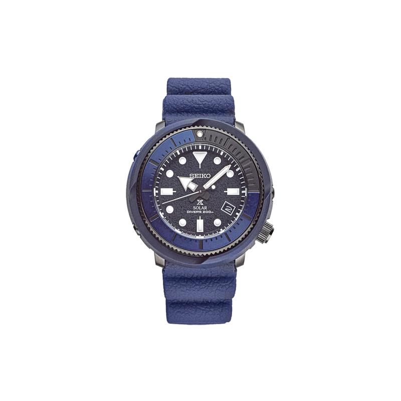 Seiko Серия Prospex спортивные часы на солнечной батарее могут погружаться солнечный Кварц силиконовый ремешок 46,17 мм мужские часы черный циферблат SNE533J1