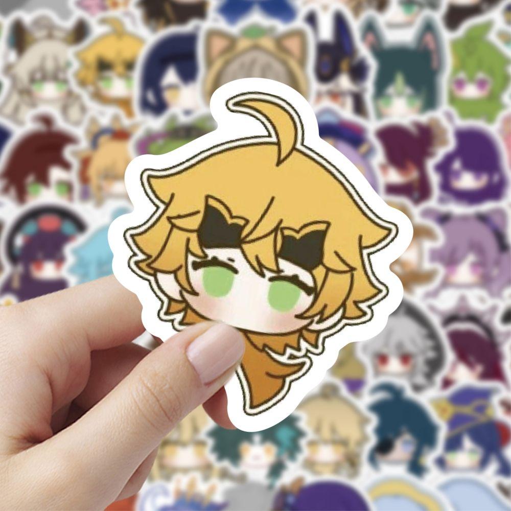 60 шт. наклеек Genshin Impact Cyno, периферийные украшения для рукописных журналов, наклейки для рабочего стола, украшения для студенческих тетрадей - водонепроницаемые наклейки