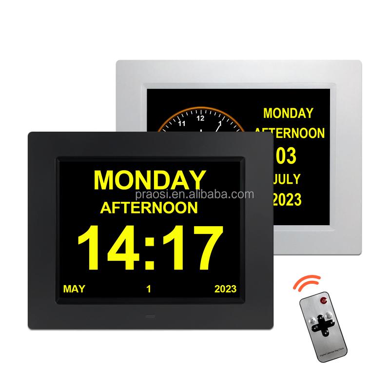 Digital Day Clocks Auto-Dimming Extra Large Day and Date Calendar Dementia Clock for Seniors Elderly Vision Impaired Memory Loss