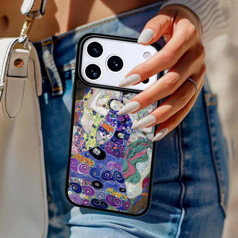Чехол для телефона «Поцелуй» Густава Климта Для iPhone 17 Air 14 15 13 12 Max Чехол Для Apple 16e 11 Pro Max Plus Coque