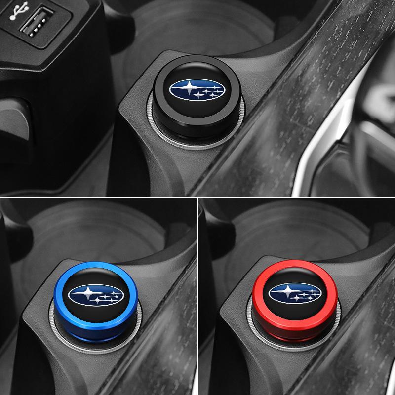 Car Cigarette Lighter Cover Eject Button Car Accessories Interior Metal Dust Cover For Subaru WRX Impreza Impreza Forester BRZ Y16