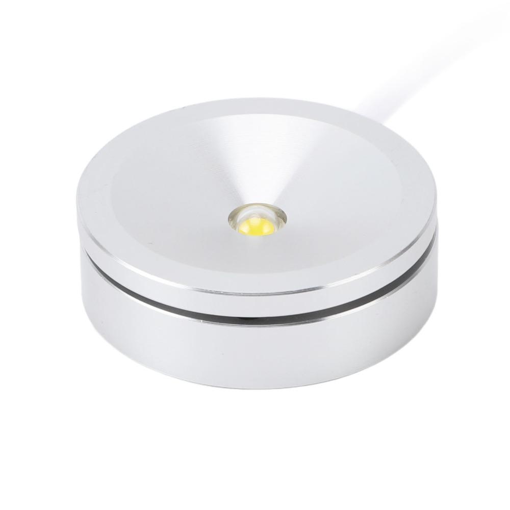 2pcs 5V Small LED Showcase Lamps Round Display Lights USB Mini Spotlights Cabinet Lighting