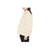 Puma Solid Color Logo Embroidered Faux Shearling Jacket Women Jacket Pure-White 539954-65