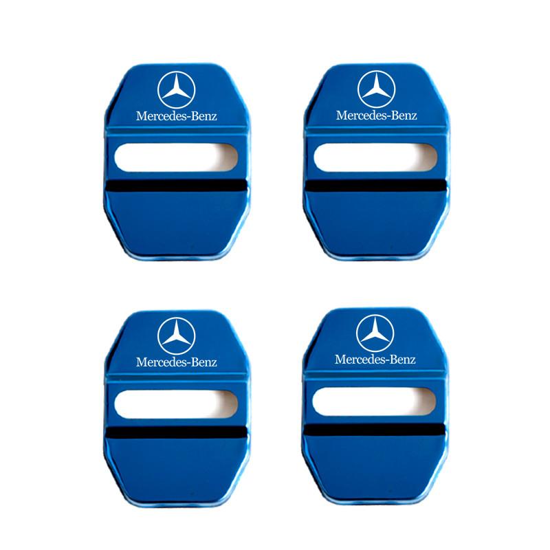 CQW1 Car Door Lock Covers sticker for Mercedes Benz W203 W204 W212 C200L GLC GLK CLA GLA Accessories Interior Mouldings MSG-BENC