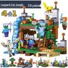 Compatible Lego Bricks: Minecraft Cave, War Village Puzzle for Boys, Birthday Gift