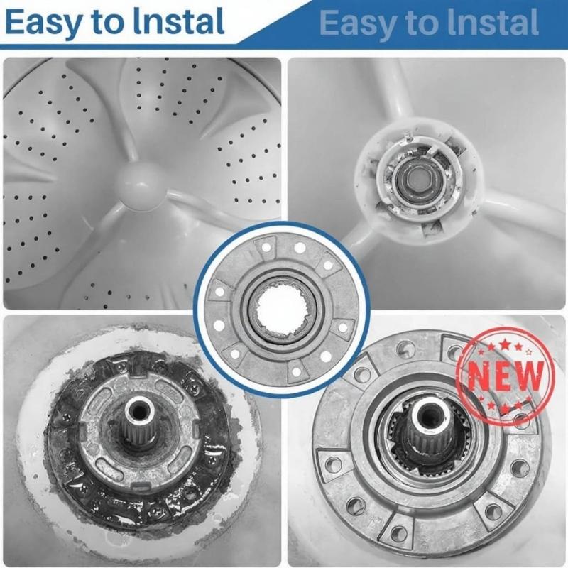 W10324651 Metal Washer Basket Hub Replacement With TB123A Washer Spanner Wrench Washing Machine Replacement Parts
