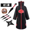Naruto Akatsuki Red Cloud Robe Cloak - Uchiha Itachi Cosplay Costume for Halloween Performances
