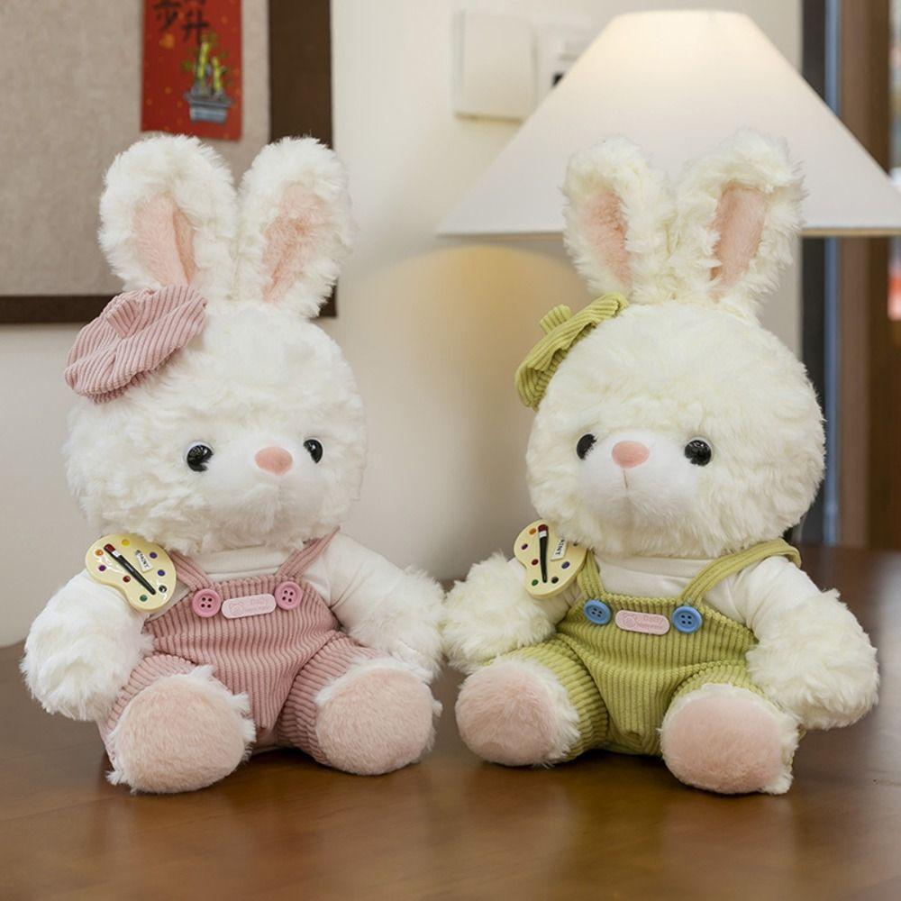 Fluffy Bunny Soft Stuffed Toys With Hats Rabbit Stuffed Animal  Party Supplies