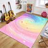 Rainbow Swirl Carpet Colorful Star Heart Area Rug Soft Non-slip Floor Mat For Living Room Bedroom Aesthetic Home Decor