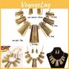 Exaggerated Geometric Fashionable Trapezoid Short Gold Necklace And Earrings