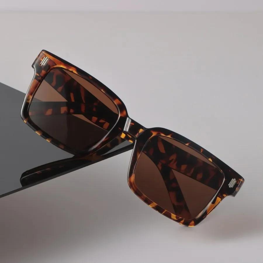 Дизайнерские квадратные солнцезащитные очки Женские Мужские Винтажные Черные Солнцезащитные очки Модные Личностные Очки Зеркальные линзы Сексуальный Бренд