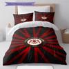 CORUM FK Pattern Bedding Set Quilt Cover Pillowcase Home Decor Gift (1 * duvet cover + 2 * pillowcase, without core)