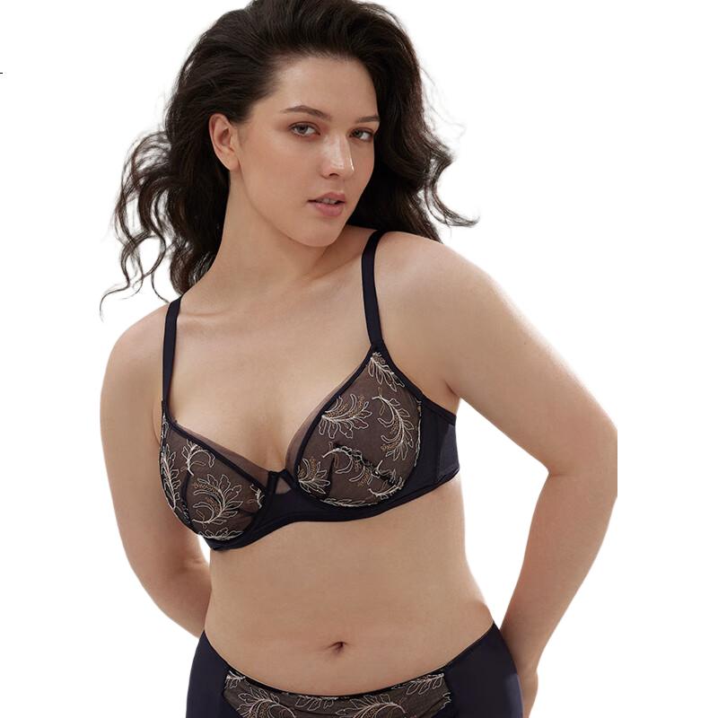 Aimer Women's Summer Thin Breathable Sexy Lace Mesh Bra with Thin Cups, Minimizing for Large Breasts, Bra AM139342 B75