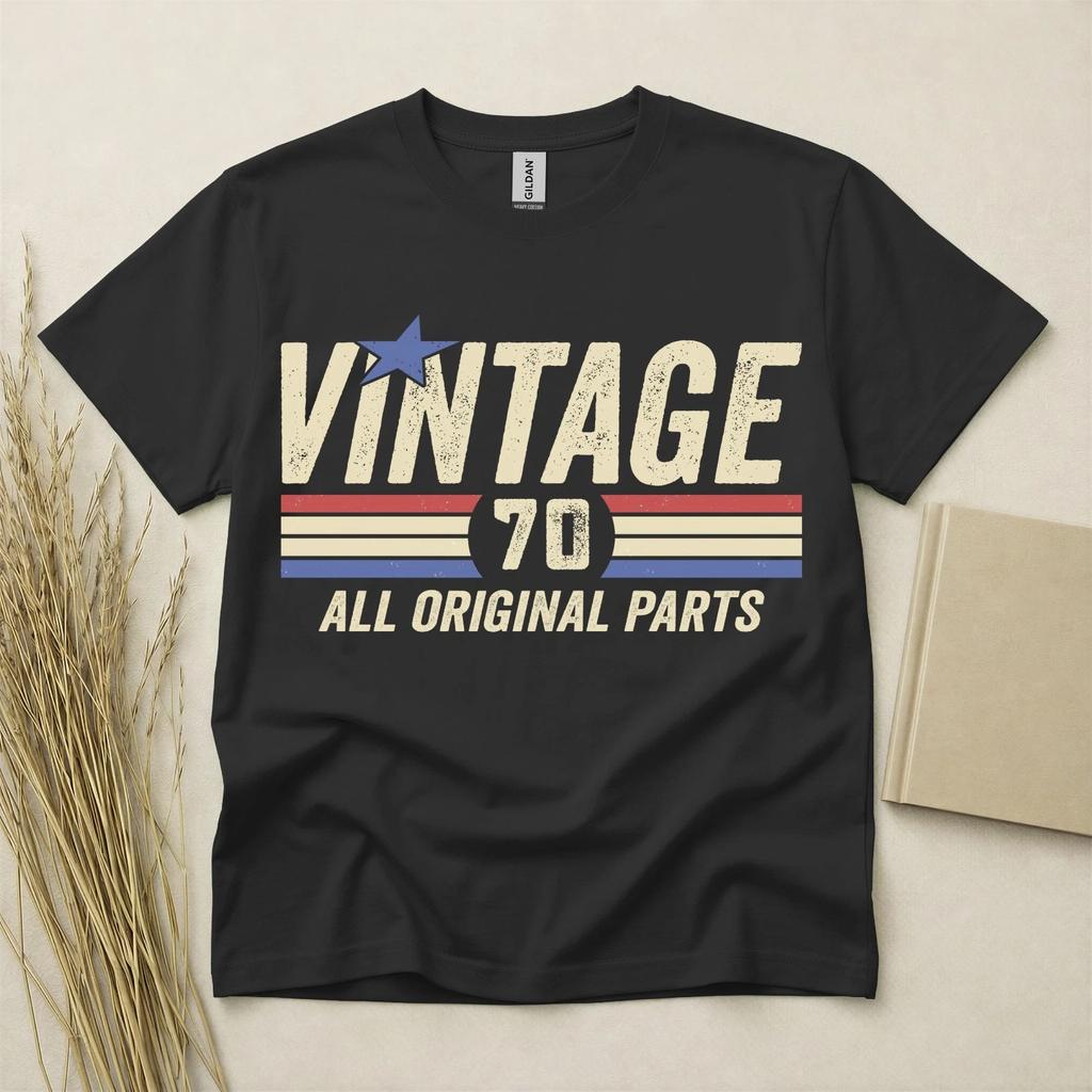 70th Birthday T-shirt Born In 1956 70 Years Old Gifts Vintage All Original Parts