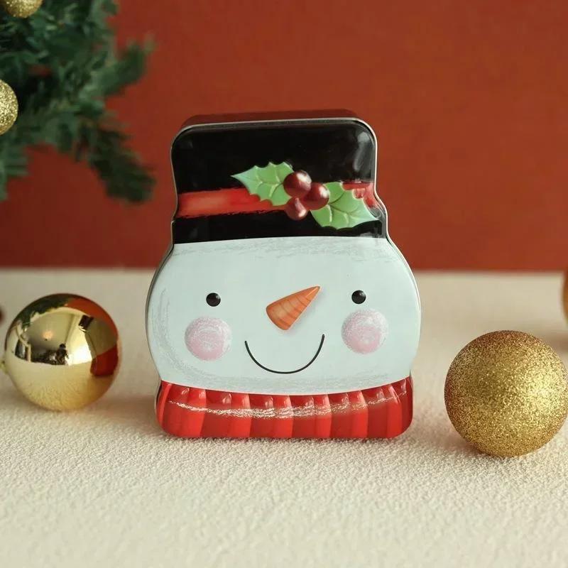 Christmas Decoration Storage Box Gingerbread Man Iron Gift Sugar Box Christmas Merry Home Decor New Year Christmas Gift Box Gift