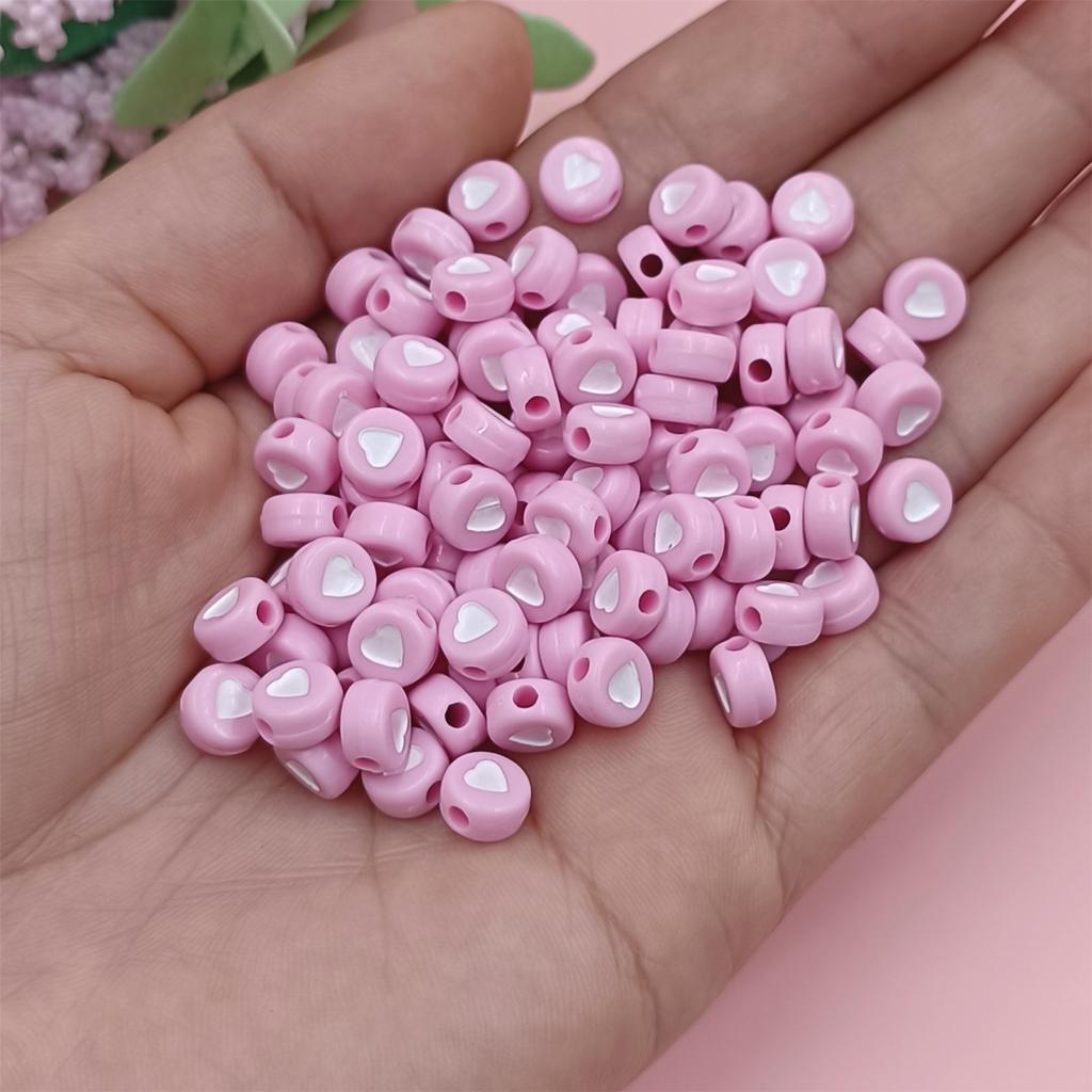 300 шт. в форме сердца ярких цветов, фурнитура для изготовления ювелирных изделий, 7 мм, модные свободные акриловые бусины «сделай сам», 300 шт.