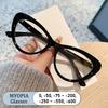 Fashion Brand Design Ladies Cat Eye Tr Frame Anti Blue Light Shortsightedness Prescription Custom Myopia Glasses Photochromic