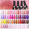 Nee Jolie 100-Color Glitter & Solid Nail Polish Set with Glue & Sealer