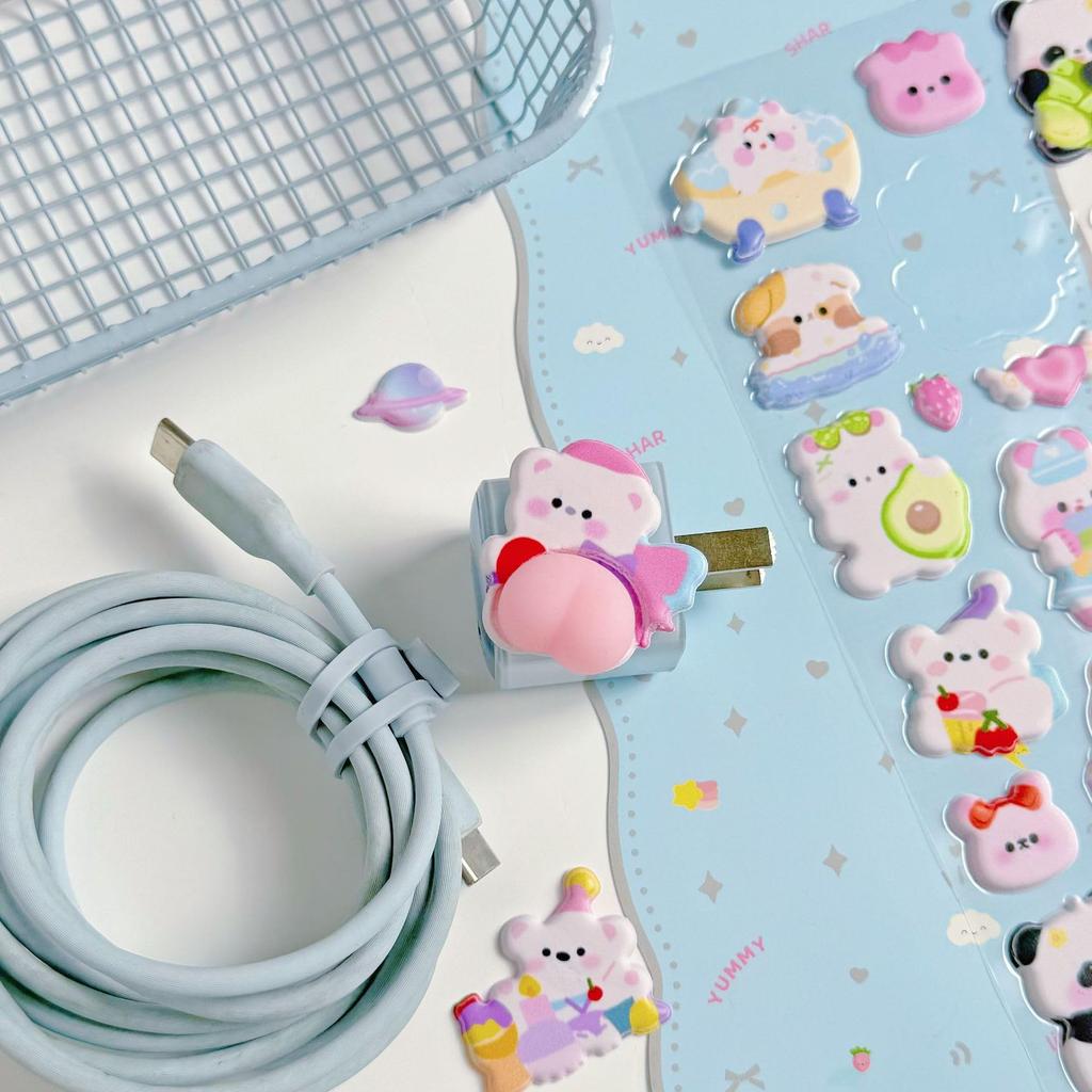 Набор из 4 3D-стикеров «Мягкая Попка» для Планера, Большие Мягкие Стикеры, Стикеры, Стикеры, Стикеры, Количество, Милые,