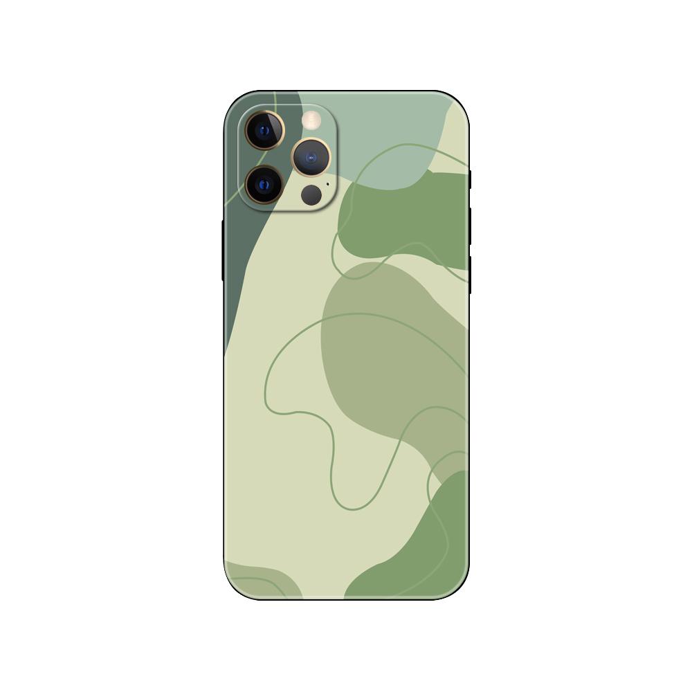 Зеленый чехол для телефона Art Sage Green для iPhone 5 5S 2020se 6 6s 7 8 plus x 10 XR XS 11 12 13 mini pro MAX, черная задняя крышка из ТПУ