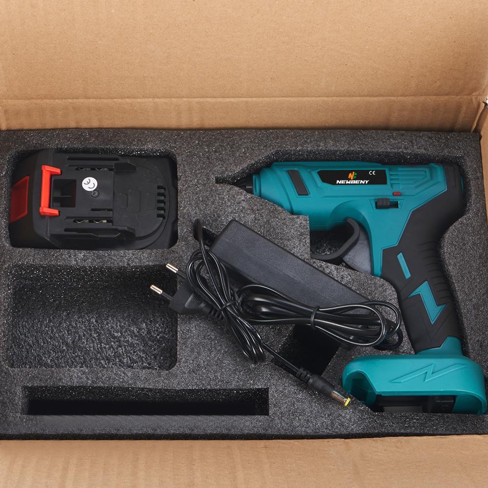 100 Вт, 280 ° C, беспроводной термоплавкий клеевой пистолет, портативный, перезаряжаемый, с 10 шт., 11 мм, клеевые стержни, инструмент для самостоятельного ремонта, аккумулятор Makita 18 В