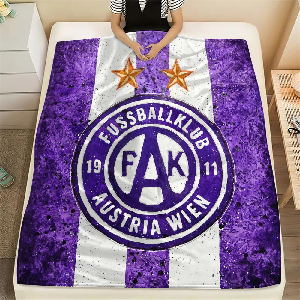 Austria Vienna FC Emblem,pattern Flannel Blanket, High quality Comfortable for All Seasons, Home Decor, Warmth and Comfort, Perfect for Gifts.