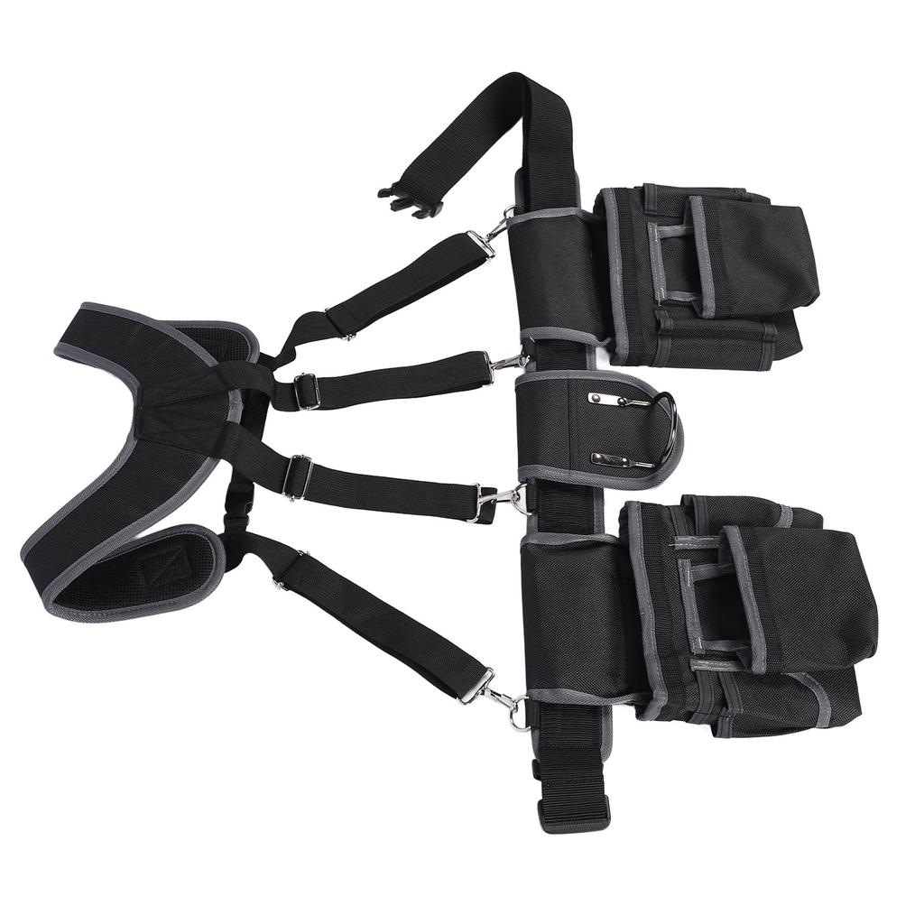 Пояс для инструментов электрика с 12 карманами, пояс для инструментов из полиэстера и нейлона 1680D с ремнем для электриков-рамщиков