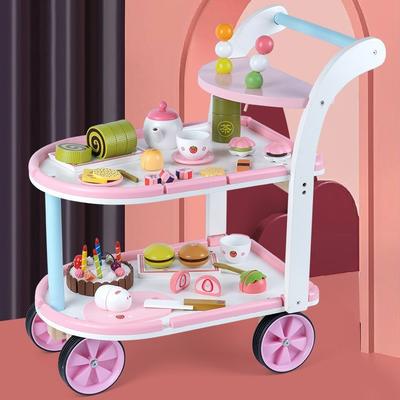 Деревянный игровой домик для торта с мороженым Deluxe Cutting Suit Simulation Kitchen Toy