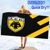 Пляжное полотенце с принтом AEK FC, большое, мягкое, быстросохнущее, для пляжа, кемпинга, плавания