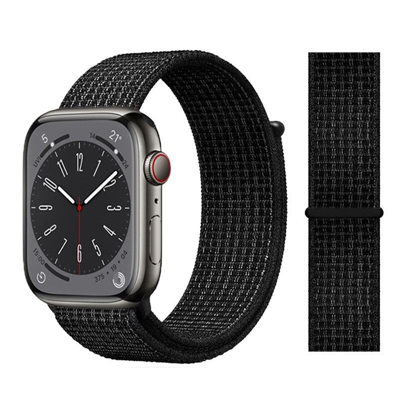Нейлоновый ремешок-петля для Apple Watch Band 49 мм, 44 мм, 45 мм, 41 мм, 40 мм, 42 мм, 38 мм, браслет Correa iwatch series 3, 4, 5, 6 Se 7, 8, ультра, 49 мм, ремешок